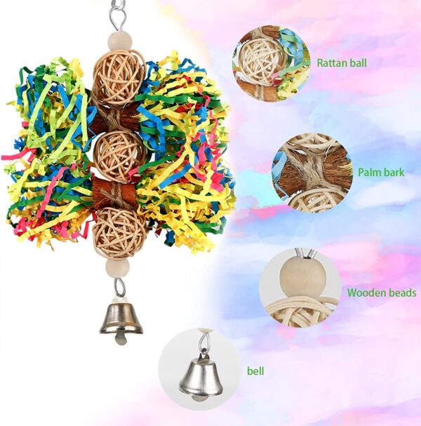 Bird Parakeet Toys Foraging Shredding Toys Parrot Cage Accessories Hanging Toys Bird Swing Bird Ladder for Parrots Lovebird Cockatiel Conure - Image 4