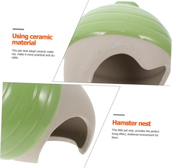 Yardwe Hamster Ceramic Nest Hamster Sleeping Bed Chinchilla Squirrel Nest Small Animals Summer Nest Hamster Nest Small Animals Hideout Hut Ceramic Hamster Hide Toy Summer Pet Supply - Image 9