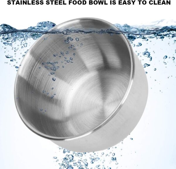 Stainless Steel Bird Feeding Bowl for Cage, Parrot Food Water Feeder Cage Accessory with Stand for Pet Birds Like Parakeet,Conure,Cockatiels,Finches - Image 8