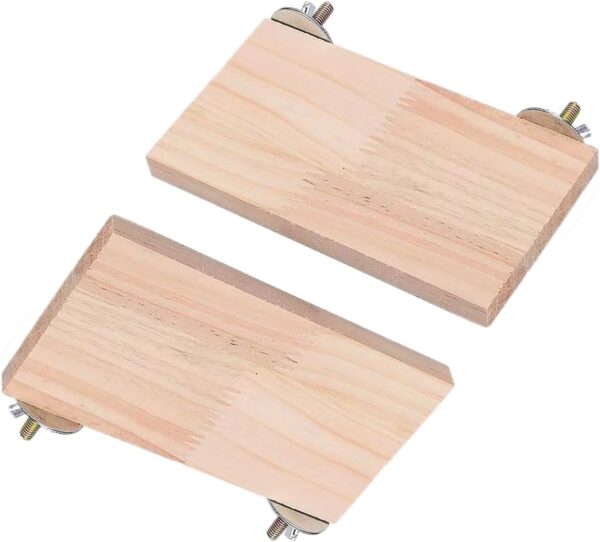 3 Pcs Bird Wooden Platform, Support Corner Platform Bird Cage Accessories Stand Climbing Platform for Small Animal - Image 3