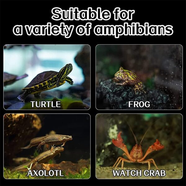 hisunfarm Turtle Floating Basking Platform Aquarium Decorations Decor Artificial Bark with Suction Cups for Tortoise Climbing Platform Resting Terrace Step (Rock Brown) - Image 3