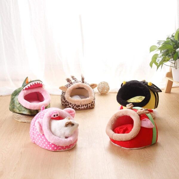 LEFTSTARER Guinea Pig Bed Toy Cage House Accessories Nest Hedgehog Hamster Supplies Sugar Glider Ferret Rat Bed Toy Small pet Animals（1-S） - Image 6