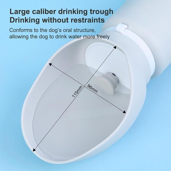 Foldable Dog Water Bottle, 550ml/19 oz Portable Leak Proof Water Feeder, Food Grade Silicon Water Dispenser, Pet Accessories for Walking Hiking Travel - Image 3