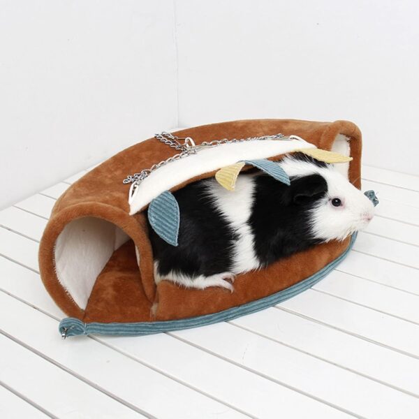 Hamster Warm Nest Hanging Hammock House Winter Pet Supplies Cage Shed Tent Plush Hideaway Bed For Small Animal Hamster Tunnels For Syrian Hamsters - Image 4