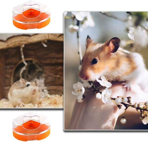 CHAOYUELYF Hamster Cage Pet Bathroom Plastic Hamster Bathtub Hamster Sand Bath Container for Small Animals Hamster Gerbil - Image 4