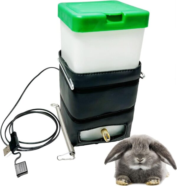 USB Automatic Water Feeder Mounted Firing Pin Head Water Dispenser Watering Drinking Bottle Rabbit Pet Watering Supplies USB Water Feeder For Small Animals - Image 3