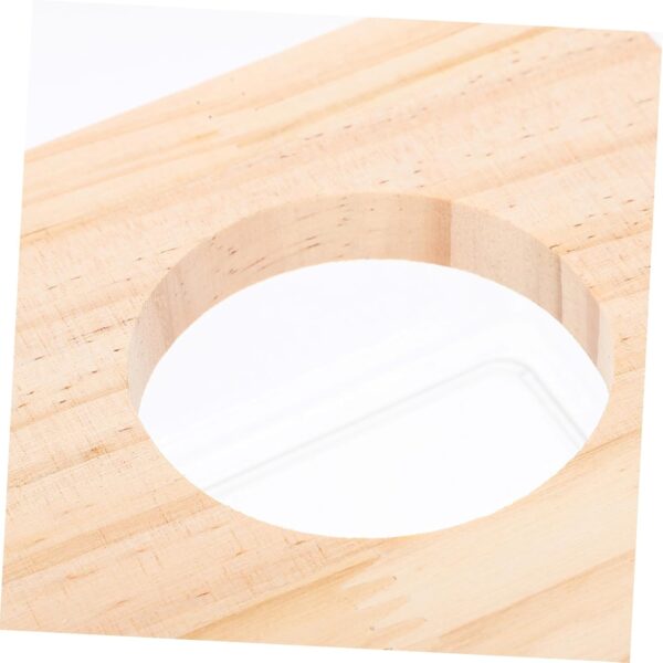 Yardwe 2pcs Guinea Fully Glass Household Supply Sand Delicate Chinchilla Bathroom Food Wooden Shower Cage Small Bathtub Animal Accessory Pet Room Bath Transparent Hamster Container - Image 6