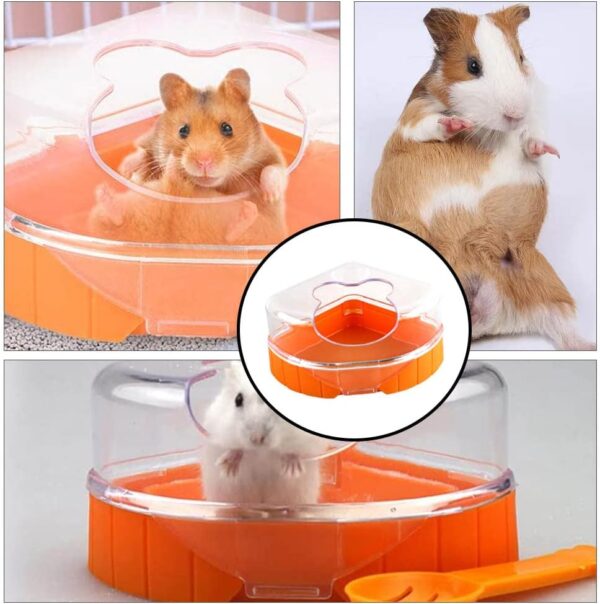 CHAOYUELYF Hamster Cage Pet Bathroom Plastic Hamster Bathtub Hamster Sand Bath Container for Small Animals Hamster Gerbil - Image 6