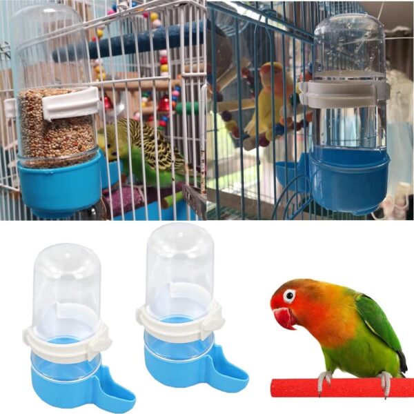 CaiHuaEr 2 PCS Bird Water Feeder Automatic Water Feeder Bird Water Bottles Bird Cage Food Feeder Cage Accessories for Cockatiel Parrots Budgie Lovebirds - Image 6