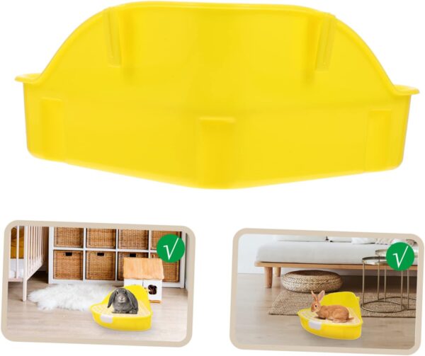 Happyyami 3pcs Box Rabbit Toilet Small Containers Square Tray Hamster Toilet Bunny Potty Tray Bunny Supplies Ferret Chinchilla Rat Hamstertoilet Gerbil Toilet Pets Bedpan Baby Animal Plastic - Image 5
