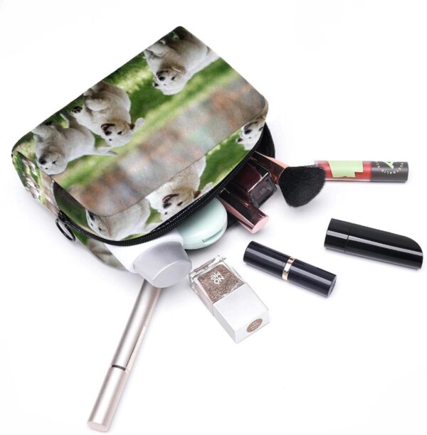 Dog Pet Puppy Print Travel Cosmetic Bag for Women and Girls, Small Makeup Bag Zipper Pouch Toiletry Organizer - Image 4