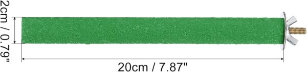 PATIKIL 0.8x7.8 Inch Bird Cage Perch, Parrot Stand Paw Grinding Stick Bird for Parakeet Cockatiel Cage Accessory, Green - Image 2