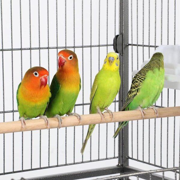 Yaheetech 132cm Large Parrot Bird Cage for Cockatiel Lovebird Durable Frame With Perch Stand and Wheels Black - Image 4