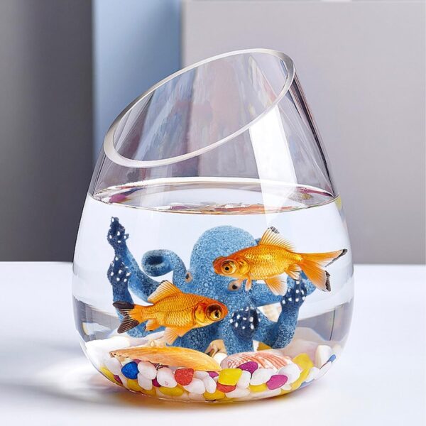 Voyyphixa Octopus Aquarium Decorations Glow Fish Tank Decorations Aquarium Accessories for All Kinds of Fish and Aquatic Pets Resin Decorative Octopus Sculpture Garden Decor Ornaments (Blue Octopus) - Image 4