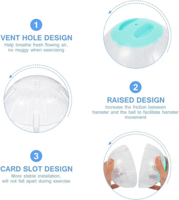 EULAPGOE 2Pcs Transparent Hamster Balls, Animal Running Ball, Small Hamster Exercise Balls, Jogging Balls For Dwarf Hamster - Image 4