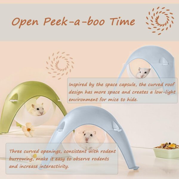 Pawsayes Hamster Bird Parrot Space Capsule Hideout House Bed Hangable Standing Stand Hide Nest Hut Hammock Cage Accessories for Hamster Parrot Bird - Image 6