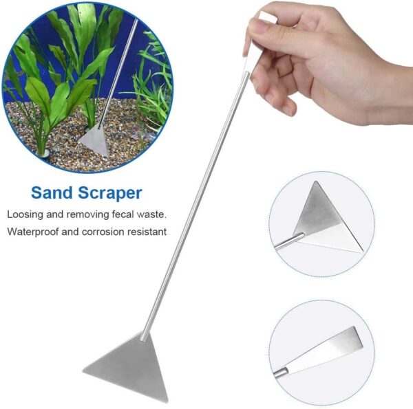 Lukovee Aquarium Tank Tool Kits, 4 in 1 Aquarium Clean Tools, Stainless Steel Tweezers Scissor Spatula, Fish Tank Plant Cutters Set for Aquatic Plants, Metal Aquarium Forceps Tools - Image 2