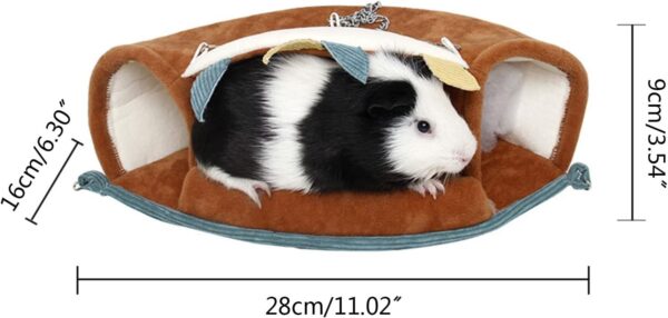 Hamster Warm Nest Hanging Hammock House Winter Pet Supplies Cage Shed Tent Plush Hideaway Bed For Small Animal Hamster Tunnels For Syrian Hamsters - Image 3