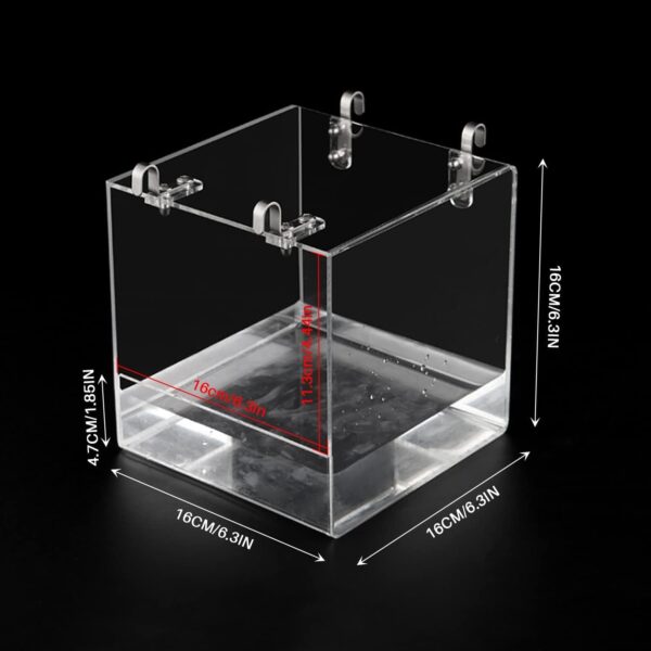 GURECOD Hanging Bird Bath Cube Bird Bathtub Bath Shower Box Bowl Cage Accessory for Little Bird Canary Budgerigar Parrots Crested Myna Cockatiel Lovebird Parakeet Bath (6.3 x 6.3 x 6.3 inch) - Image 7