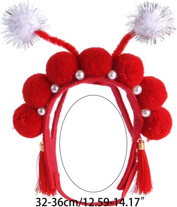 Christmas Pet Chinese Headband Cute Chinese Headband For Dogs Dress Up Supplies Carnivals Pet Hairband Pet Hat For Pet Hat For Small Animal Pet Hat For Dogs Christmas - Image 3