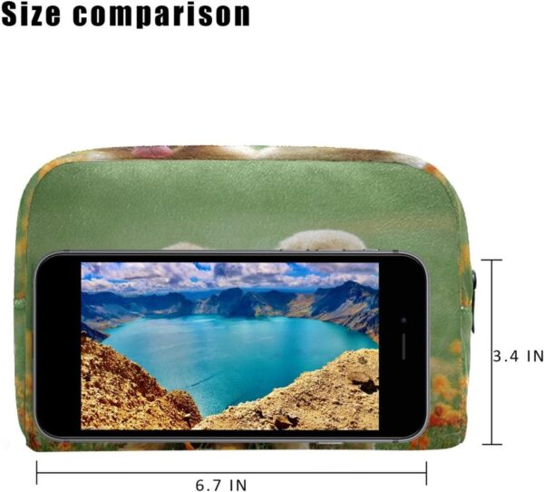 Cosmetic Bags for Women, Makeup Bag Travel Toiletry Bag Accessories Organizer, Gold Retriever Animal Dog Pet - Image 7