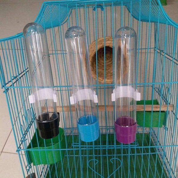 Bird Food Water Dispenser Bird Water Bottle Parrot Automatic Water Feeder Water Drinker Food Feeder Waterer Clip Feeder Cage Accessories for Parrot Budgie Lovebirds Cockatiel Parakeet Cockatoo - Image 7