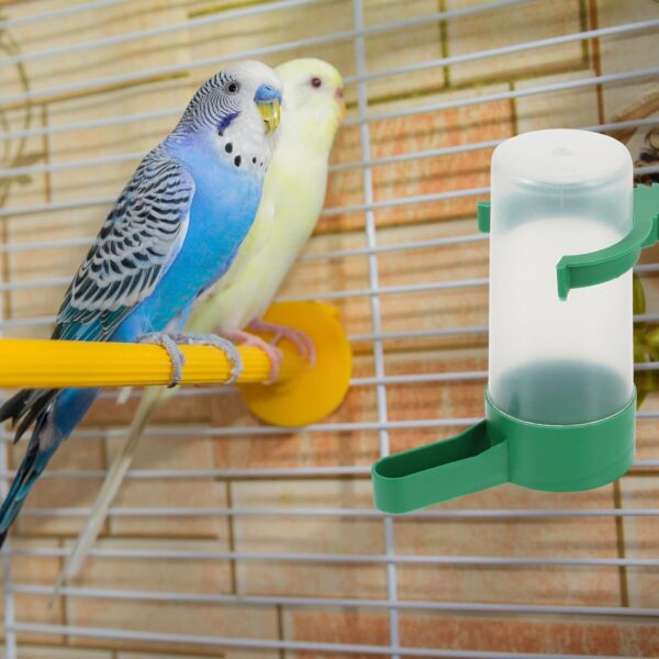 VILLCASE 10pcs Bird Water Feeder, Automatic Bird Water Dispenser, Bird Cage Feeder and Drinker Set Bird Water Bowls Hanging in Cage Accessories for Parrots Budgie Lovebirds - Image 6