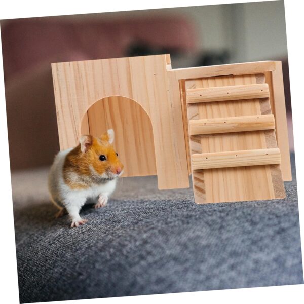 Yardwe Hideout House Nest Decorative Pet Nest Pet Supply Wooden Nest Sleep Nest Small Animals Cage Hideaway Nests Wooden House - Image 8
