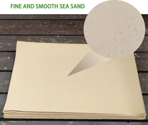 20 Pcs Gravel Liner Paper for Bird Cage, 11 x 17 inch Birdcage Liner Bedding Calcium Paper Special for Bird Cage in Sea Sand, Easy Clean Pet Sandpaper, Light Yellow Sandpaper for Parrots Cockatiels - Image 5