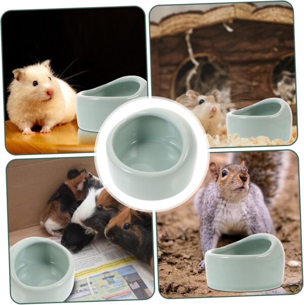 Ipetboom 3pcs Hamster -tilt Bowl Hamster Water Dispenser Hedgehog Hamster Water Dish Hamster Anti- Tilt Small Rodents Supplies Small Animal Hamster Food Water Bowl Reptile Ceramics Food Box - Image 9