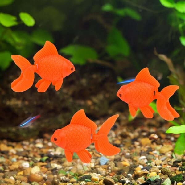 Lezevn 10Pcs Artificial Aquarium Fishes Artificial Floating Fishes Fake Fish Plastic Fish Artificial Moving Fish Ornament Decor Tank Terrarium Decoration for Aquarium Fish Tank - Image 5