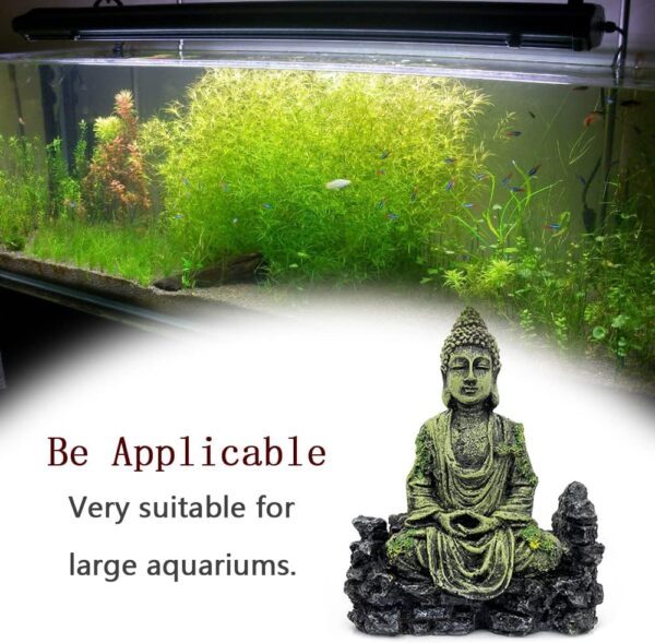 NA Resin Ancient Imitation Buddha Statue Fish Tank Decoration Accessories Aquarium Buddha Statue Decorations for Fish Tank Decor - Image 8