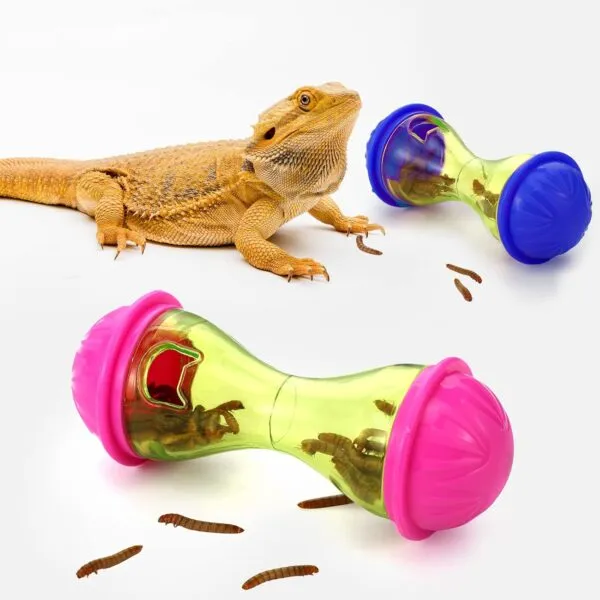 Kathfly Bearded Dragon Toys (3pcs) - Reptile Enrichment Ball Accessories, Food Toys, Transparent Design, Pet Tank Decor, Lizard Gecko Small Animal Habitat Terrarium - Image 2