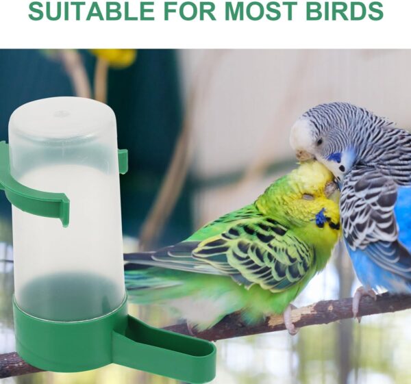 VILLCASE 10pcs Bird Water Feeder, Automatic Bird Water Dispenser, Bird Cage Feeder and Drinker Set Bird Water Bowls Hanging in Cage Accessories for Parrots Budgie Lovebirds - Image 2