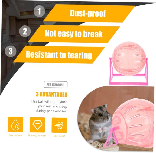 Yardwe Hamster Toy Running Ball Workout Balls Running Wheels Small Animals Exerciser Small Pet Running Balls Small Pet Supplies Hamster Exercising Wheel Hamster Sports Balls Hamster Toys - Image 2