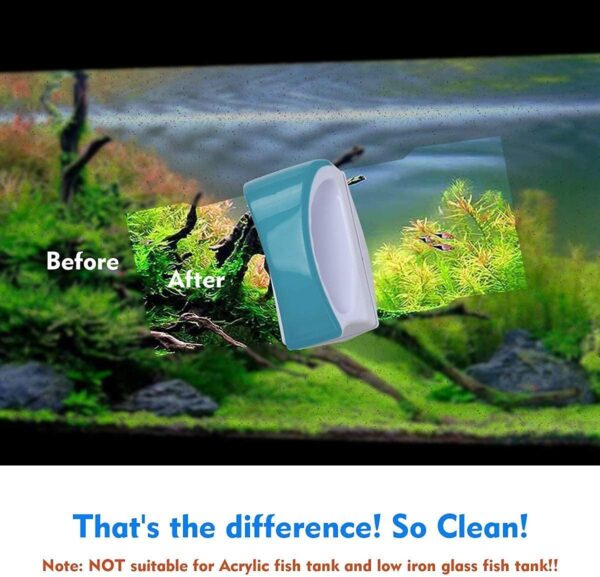 Podazz Fish Tank Magnetic Glass Cleaner Aquarium Glass Cleaner Small Aquarium Gravel Cleaner Magnet Aquarium Cleaner Algae Scrubber Cleaner Floating Clean Brush (S) - Image 4