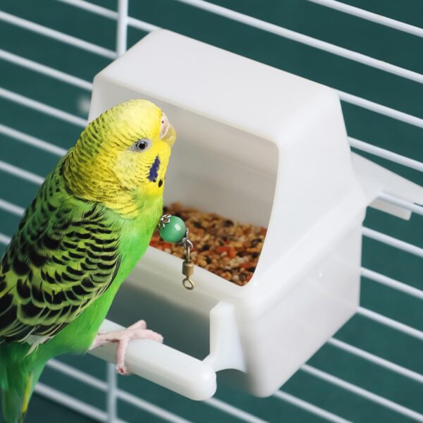 MEISH 2pcs Bird Cage Feeder Parrot Water Dispenser Cup Hanging Food Feeder Cage Accessories for Parrots Budgie Parakeet - Image 3