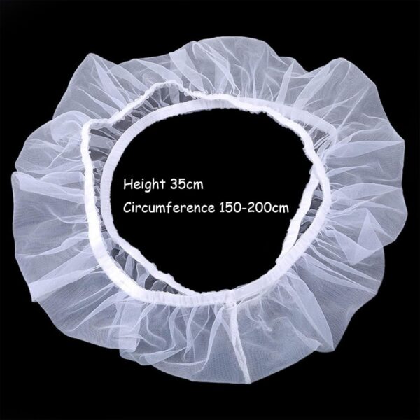 RSYHVG Bird Cage Net Cover Bird Cage Seed Catcher Skirt Stretchy Bird Seed Catcher Bird Cage Ventilate Dustproof Cover (White) - Image 3