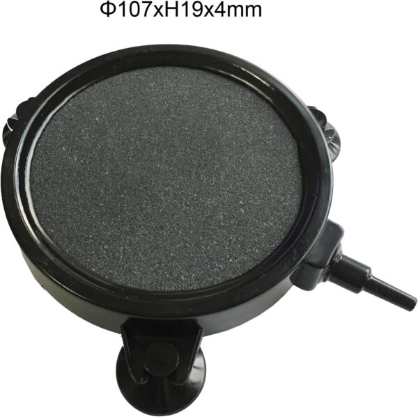 QUOZUO 107mm Large Air Stone Disc Bubble Diffuser with 3 m Aquarium Air Line, Suction Cups, Check Valves, Connectors for Aquarium Air Pump Fish Tank Pump - Image 4