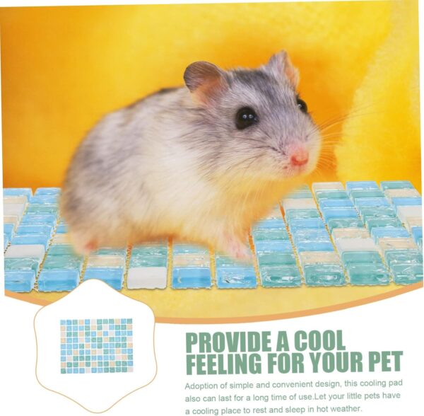 Ipetboom Hamster Heat Sink Mats Mats Mats Pet Cooling Blanket Hamster Ice Pad Pet Cooling Mat Cooling Pad Small Animal Cooling Mat Small Animal Sleep Mat Pet Supplies Summer Crystal Chip - Image 5