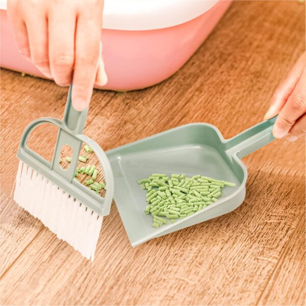 Episkey 6 Pcs Cleaning Set for Small Animal Cage, Small Pet Litter Scoop Set Pet Waste Cleaning Kit with Spray Bottle Small Dustpan for Rabbits Guinea Pigs Hamsters Chinchillas (Blue) - Image 7