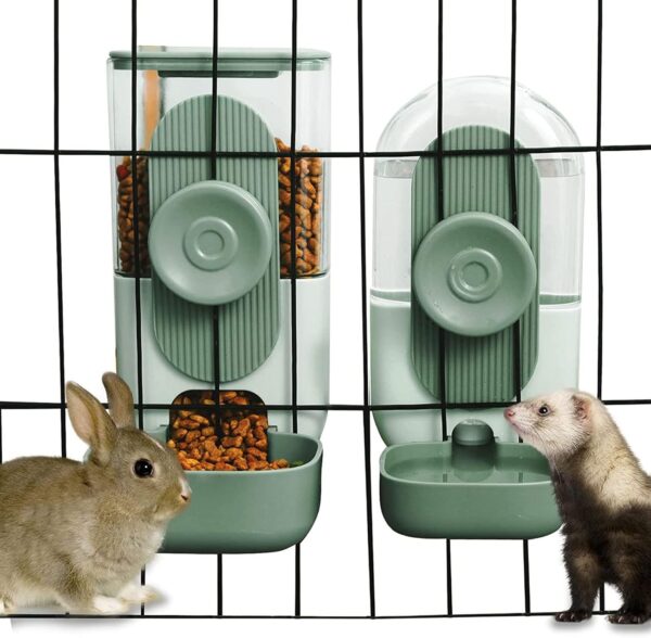 XEYYHAS Hanging Large Capacity Hanging Food Feeding Bowl Less Wasted Hanging Rabbit Food Feeder Small Animal Feeding Supplies Rabbit Food Feeders For Cages - Image 2