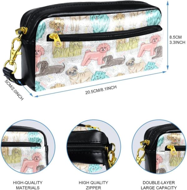 Cosmetic Bags for Women, Makeup Bag Travel Toiletry Bag Accessories Organizer, Pet Dogs Poodle Pug - Image 2