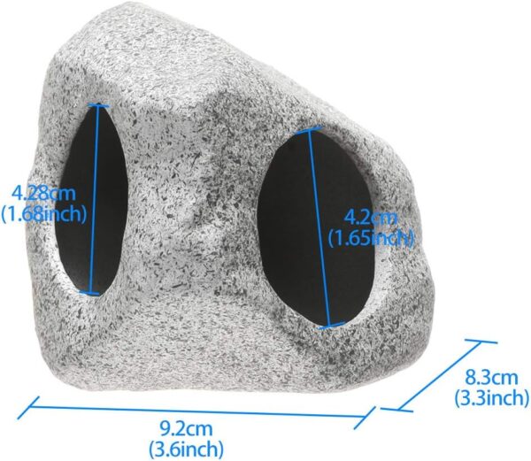 ANMOO Fish Tank Cave, Ceramic Hideaway Rock Natural Non-Toxic Aquarium Stones Decoration Accessories For Fish Shrimp to Breed/Hide/Play - Image 4