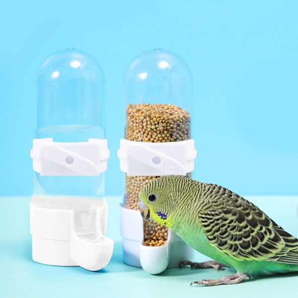 Bird Feeder Bird Water Feeder,2PCS Automatic Bird Water Dispenser for Cage,Bird Water Bottle Drinker Food Seed Dispenser Cage Accessories for Parrots Budgie Lovebirds Parakeet Cockatiel,90ML - Image 6