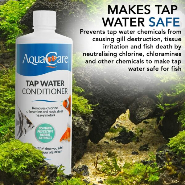 AquaCare Tap Water Conditioner For Freshwater Aquariums (240 ml) Keep Your Fish Safe By Quickly Removing Harmful Toxins Before Adding Water To Your Fish Tank - Image 2