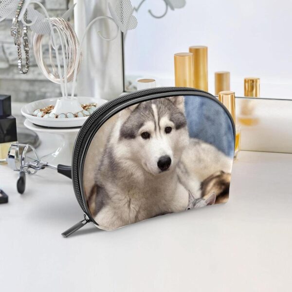 Makeup Bag Pet Dog Cat Small Travel Cosmetic Bag Lightweight Twill Fabric Cosmetic Organizer Pouch for Women 19x5.5x13cm - Image 5