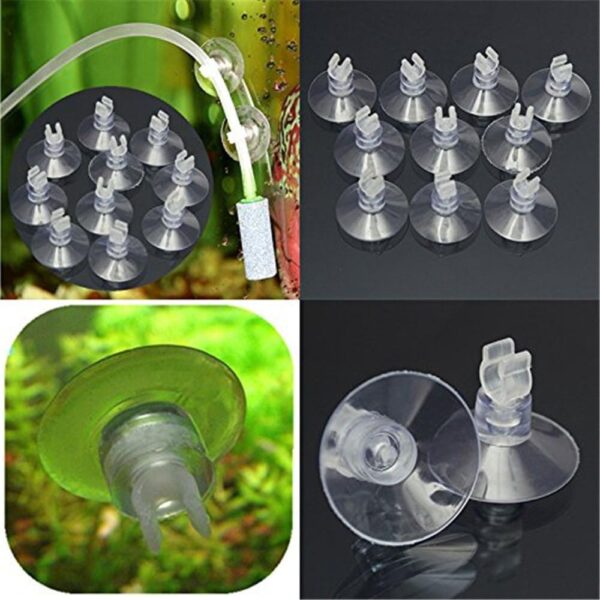 icemoon 20 pcs Aquarium Fish Tank Suction Cup Sucker Holders for Air Line Tube Hose Pump, SuctionAquarium Suction Cups Airline Suction Cup for Fish Tank Tubing Clear Holders Clips Clamps - Image 5
