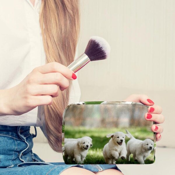 Dog Pet Puppy Print Travel Cosmetic Bag for Women and Girls, Small Makeup Bag Zipper Pouch Toiletry Organizer - Image 5