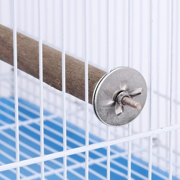 Mogokoyo 8 PCS Natural Wood Bird Perch Birdcage Stand Wooden Parrot Perch Stand Perch Platform Cage Accessories for Parrotlets Budgies Cockatiels Parakeets Lovebirds - Image 6